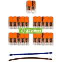 LEDatHOME - WAGO connector kit compatibel met 2x kabel voor 6 gats plafondkap