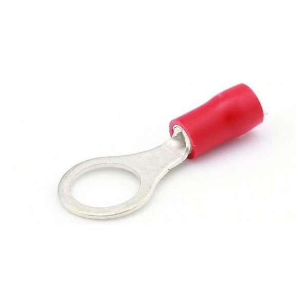 Ringkabelschoen 0.5-1.5mm² - Rood - Ø 8.4mm met bus - Per 100 Ringkabelschoen 0.5-1.5mm² - Rood - Ø 8.4mm met bus - Per 100