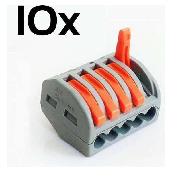 DW4Trading® 5-voudige lasklemmen connectors 10 stuks DW4Trading® 5-voudige lasklemmen connectors 10 stuks