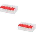 Lasklem Slim Set 2 Stuks - 5 Polig met Klemmetjes - Rood