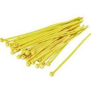 TRU COMPONENTS 1593705 TC-CV300S203 Kabelbinder 300 mm 4.80 mm Geel 100 stuk(s)
