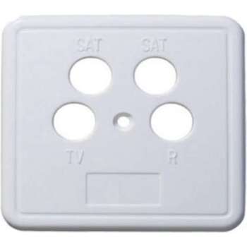 S-Impuls Afdekplaat voor 4-gats wandcontactdoos / wit