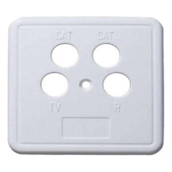 S-Impuls Afdekplaat voor 4-gats wandcontactdoos / wit S-Impuls Afdekplaat voor 4-gats wandcontactdoos / wit