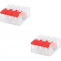 Lasklem Slim Set 2 Stuks - 3 Polig met Klemmetjes - Rood