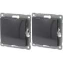 2 x Schneider Electric Inbouw wisselschakelaar Antraciet