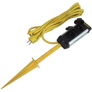 Stanley Stekkerdoos Ground Spike 5 Meter Aluminium Zwart/geel