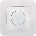 LED Dimmer - 230V - Inbouw Enkel Knop - 1-300W - Incl. Afdekraam - Wit - BES LED