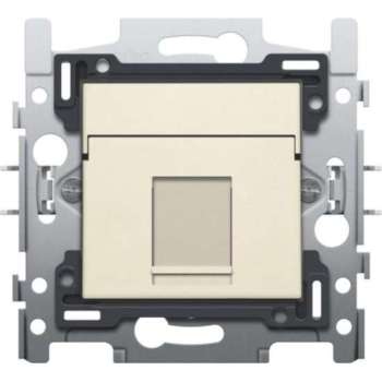 Niko - Data stopcontact 1X RJ11 utp vlak cream - 100-65113