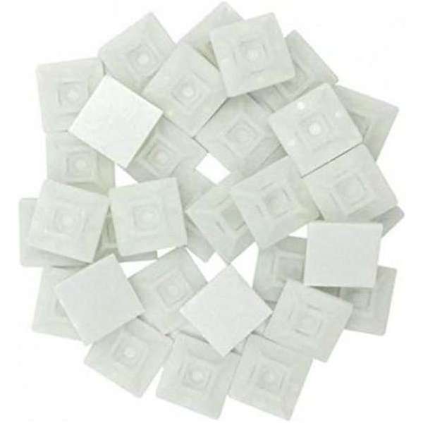 Ohmeron - Nylon kabelbindervoet 100 stuks - 20x20 - wit Ohmeron - Nylon kabelbindervoet 100 stuks - 20x20 - wit