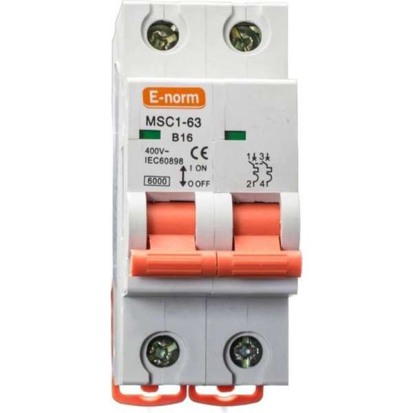 Installatieautomaat 2p 25a-b 6KA Installatieautomaat 2p 25a-b 6KA