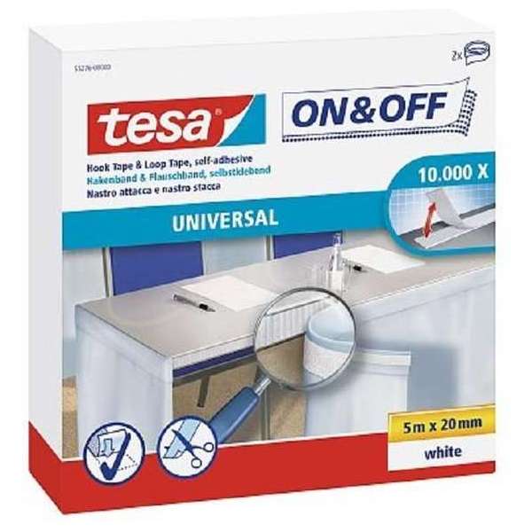 TESA Zelfklevende tape - 5m x 20mm - Wit TESA Zelfklevende tape - 5m x 20mm - Wit