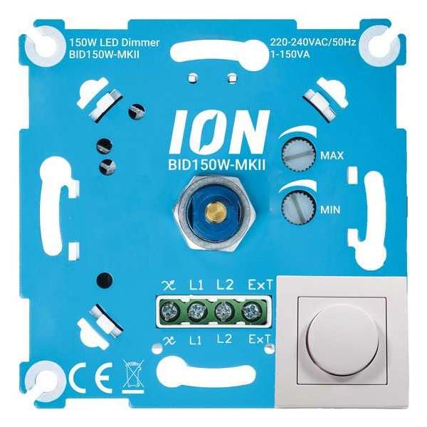 LED Dimmer Inbouw | Helderwitte Afdekplaat | 0.3-150 Watt LED Dimmer Inbouw | Helderwitte Afdekplaat | 0.3-150 Watt