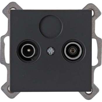 KOPP - Televisie/Radio Contactdoos - Wandcontactdoos Coax - Athenis - Inbouw - Mat Antraciet