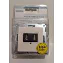 Siemens Contactdoos USB-lader 2-voudig 5 Volt, 1.400mA, wit