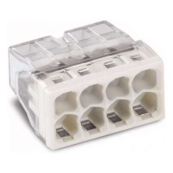 WAGO lasklem 2273-208 | transparant | 8-voudig | 1.0 - 2.5 mm² | 50 stuks WAGO lasklem 2273-208 | transparant | 8-voudig | 1.0 - 2.5 mm² | 50 stuks