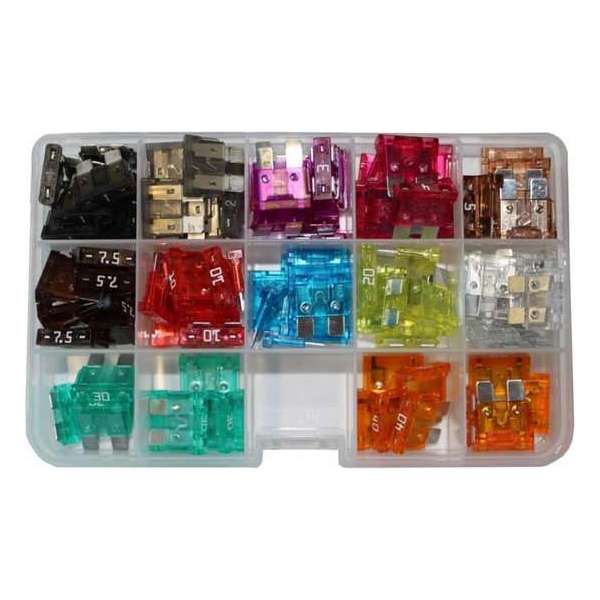 Zekering assortiment MINI 100 stuks normaal Zekering assortiment MINI 100 stuks normaal