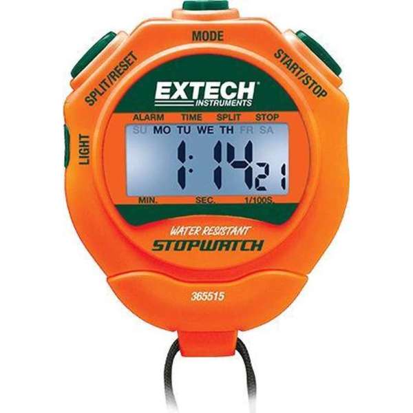 EXTECH 365515-BK: Stopwatch/Klok met display met achtergrondverlichting EXTECH 365515-BK: Stopwatch/Klok met display met achtergrondverlichting