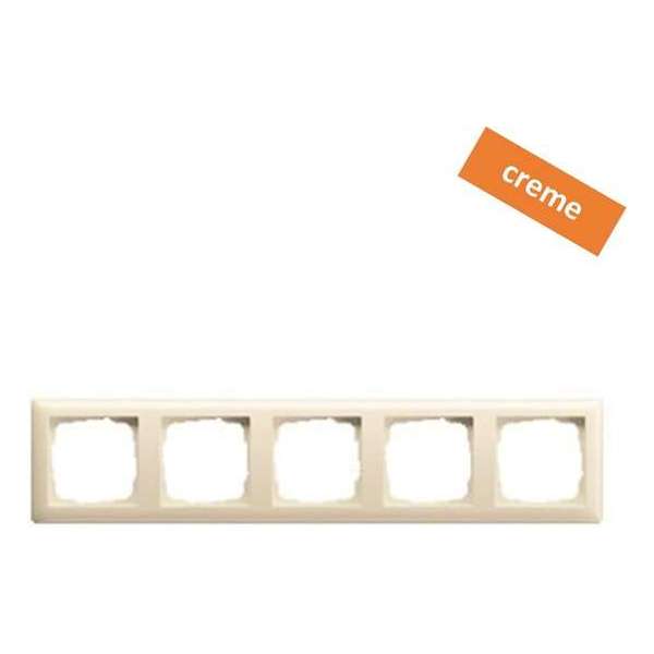 Gira ST55 Afdekraam - 5 voudig - Inbouw - Creme Gira ST55 Afdekraam - 5 voudig - Inbouw - Creme