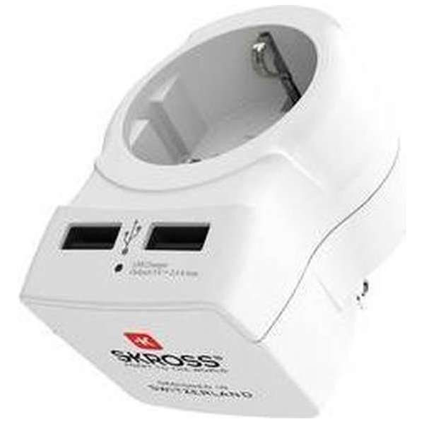 Skross 1500281-1 Reisstekker Europe to US USB (Bulk) Skross 1500281-1 Reisstekker Europe to US USB (Bulk)