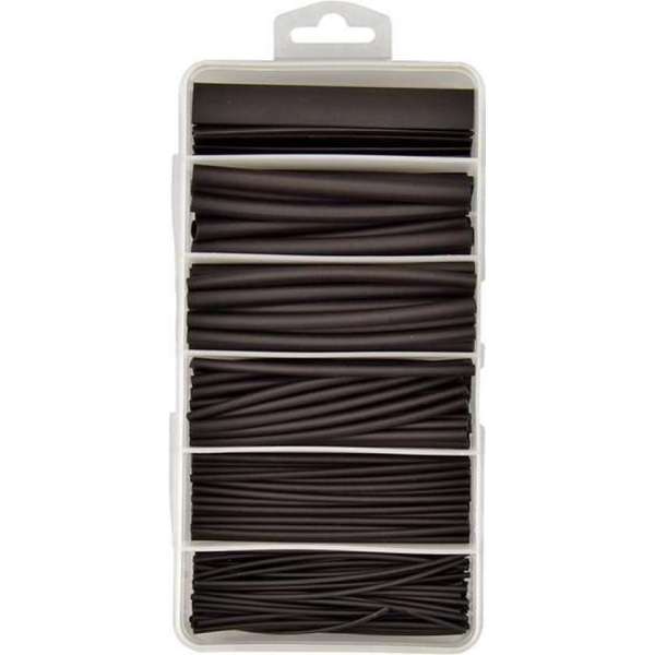 Krimpkous - 2:1 assortiment box 170 stuks - zwart Krimpkous - 2:1 assortiment box 170 stuks - zwart