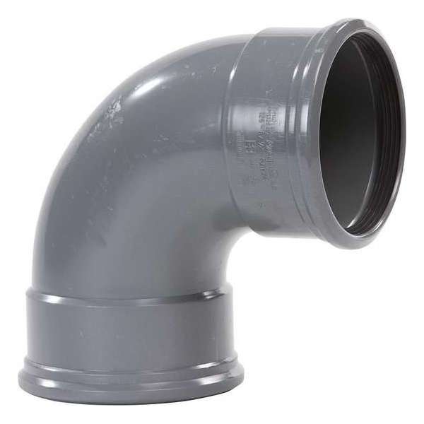 PVC Bocht 125mm 2x manchet SN4 45° PVC Bocht 125mm 2x manchet SN4 45°