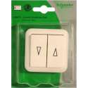 MERTEN type 1089670 jaloezie-schakelaar up/down opbouw | wit