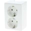 Attema P25 contactdoos – 2–voudig – randaarde – polarwit