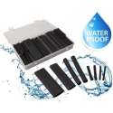 Krimpkous assortiment - Lijmvoering - Waterdicht - Marine toepassingen - 142 delig - Zwart