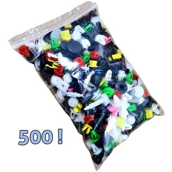 Set van 500 universele clips en pluggen (voor de auto) Set van 500 universele clips en pluggen (voor de auto)