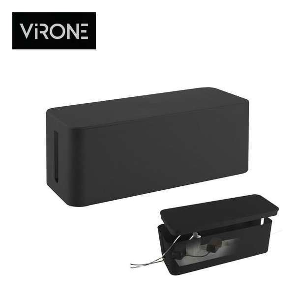 Virone kabelbox - kabelorganizer voor stekkerdozen - Zwart - 407/134/154 mm Virone kabelbox - kabelorganizer voor stekkerdozen - Zwart - 407/134/154 mm
