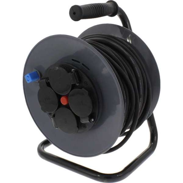 TQ4U kabelhaspel | 25 meter | neopreen kabel | 3x1 mm² | belastbaar tot 2300 watt TQ4U kabelhaspel | 25 meter | neopreen kabel | 3x1 mm² | belastbaar tot 2300 watt