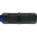 Kabelverbinder - Rechte Connector - Waterdicht IP68 - 3 Aderig - Zwart