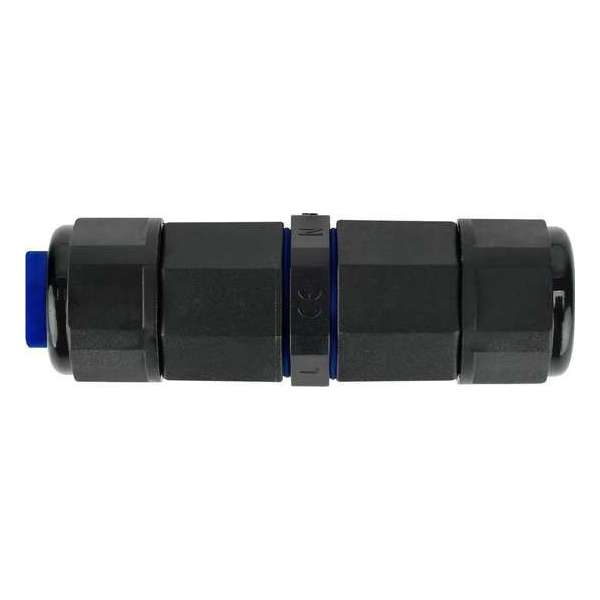 Kabelverbinder - Rechte Connector - Waterdicht IP68 - 3 Aderig - Zwart Kabelverbinder - Rechte Connector - Waterdicht IP68 - 3 Aderig - Zwart
