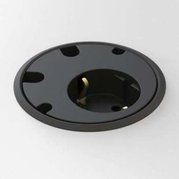 Power unit rond (4 x kabeldoorvoer) - Zwart