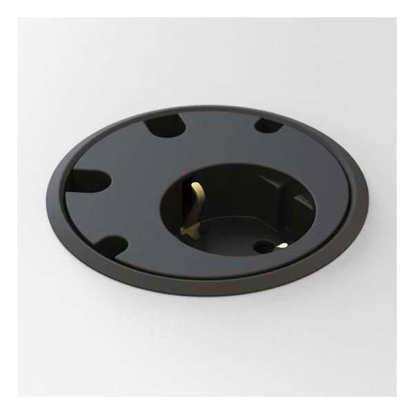 Power unit rond (4 x kabeldoorvoer) - Zwart Power unit rond (4 x kabeldoorvoer) - Zwart