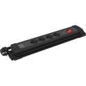 Stekkerdoos | 4 voudig | 2x USB | Overspanningsbeveiliging | Aan/uit schakelaar | 1.5 meter | Zwart | Allteq