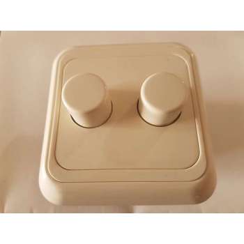 duo dimmer compleet gl/hal 230/12v creme