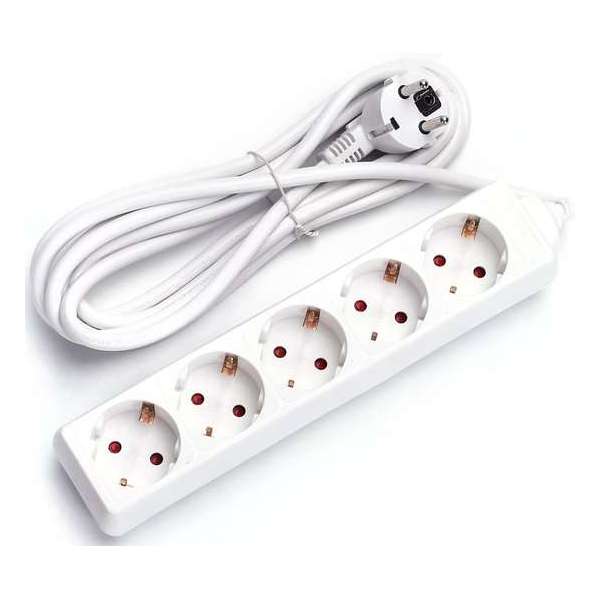 Verlengsnoer - Igan Synci - 3680W - 5 Stopcontacten - 3 Meter - Wit | Nederland Verlengsnoer - Igan Synci - 3680W - 5 Stopcontacten - 3 Meter - Wit | Nederland