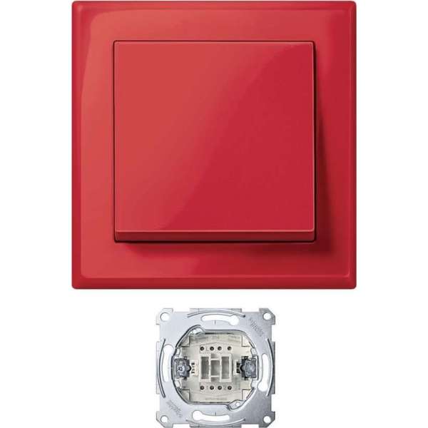 Jumbo Wisselschakelaar Compleet - Robijnrood - Systeem M - Schneider Electric - MTN3341-1406 Jumbo Wisselschakelaar Compleet - Robijnrood - Systeem M - Schneider Electric - MTN3341-1406
