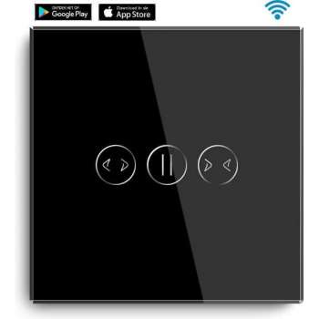 SmartinHuis - Slimme gordijnschakelaar - Wifi - Zwart