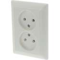 Jung AS500 Inbouw Stopcontact - 2-voudig - Polarwit