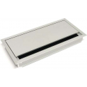 Aluminium kabeldoorvoer 240x120mm zilver met borstel