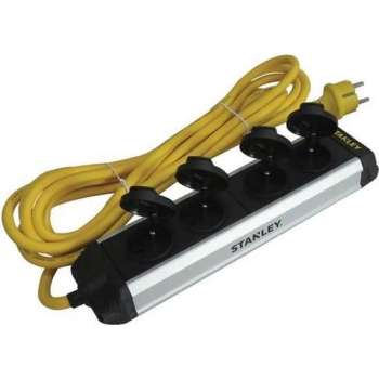 Stekkerdoos Stanley - 4-voudige  core - met klapdeksels