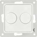 KOPP model Milano duo-dimmer 20-100W, 12V halogeen i.c.m. gewikkelde trafo | WIT