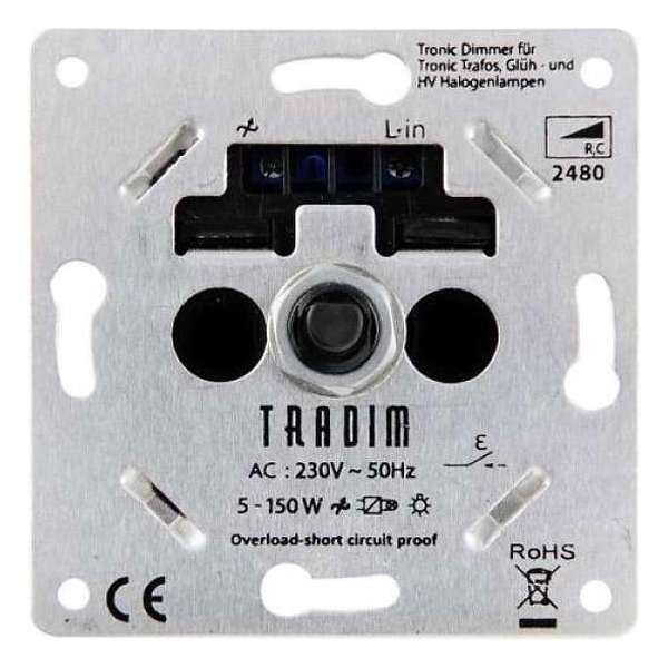 Tradim LED Dimmer Fase-afsnijding 230VAC 150W 2480H Tradim LED Dimmer Fase-afsnijding 230VAC 150W 2480H