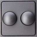 KOPP - Afdekplaat/Centraalplaat - Athenis - DUO Dimmer - Mat Antraciet - BES LED