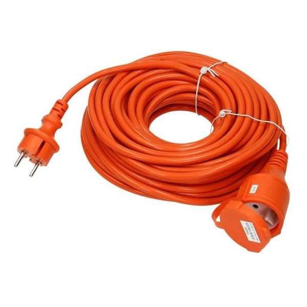 Verlengsnoer - 10 meter - 1.5mm² - IP44 Spatwaterdicht - Oranje Verlengsnoer - 10 meter - 1.5mm² - IP44 Spatwaterdicht - Oranje