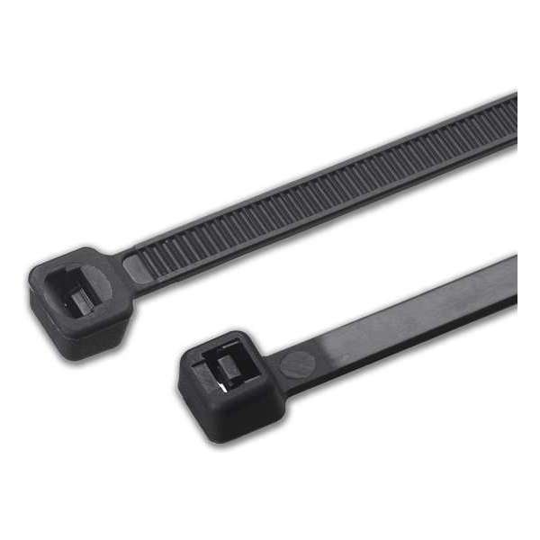 Set van 150 dikke tie wraps (kabelbinders zwart), 7.8x370 mm Set van 150 dikke tie wraps (kabelbinders zwart), 7.8x370 mm