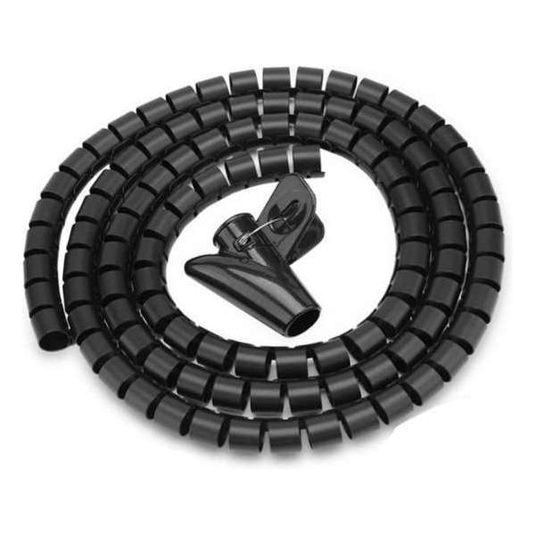 Coretek Cable eater kabelslang met rijgtool - 16 mm / 3m / zwart Coretek Cable eater kabelslang met rijgtool - 16 mm / 3m / zwart