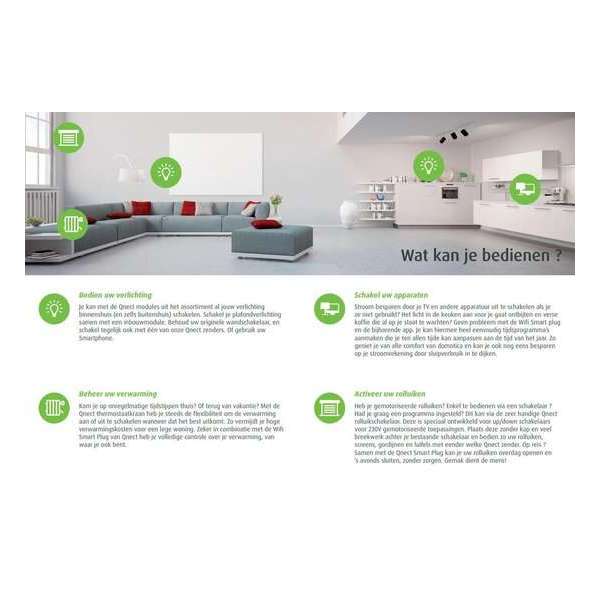 PROFILE QNECT extra draadloos stopcontact - max 3680W - wit PROFILE QNECT extra draadloos stopcontact - max 3680W - wit
